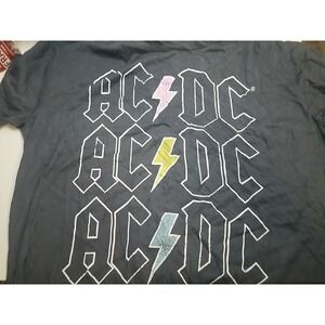 ACDC Short Sleeve Crew Neck Graphic Print Shirt Gray‎ Adult Large